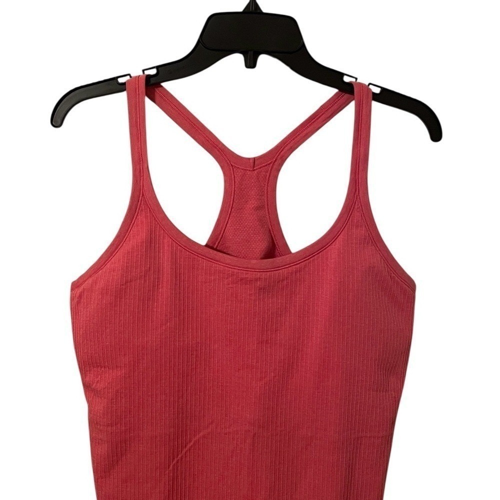 Lululemon Women's Blush Coral Pink Slim Racerback Ebb To Street Tank II Size 12 - Picture 4 of 8